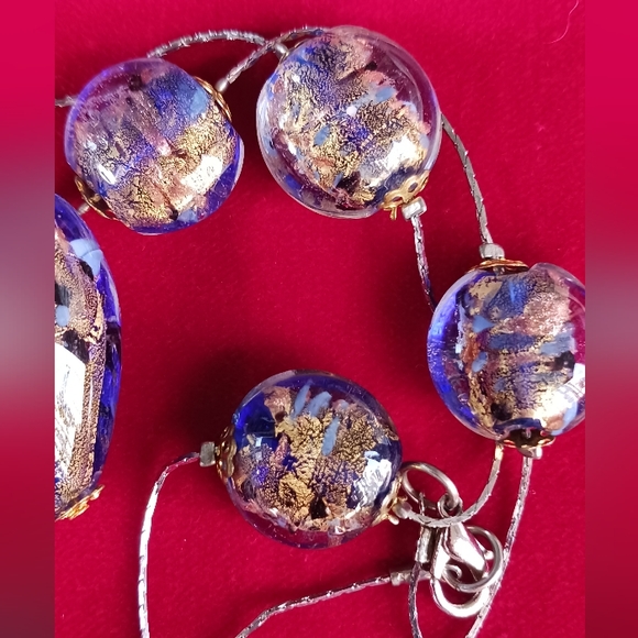 Vintage glass heart necklace - Picture 6 of 6